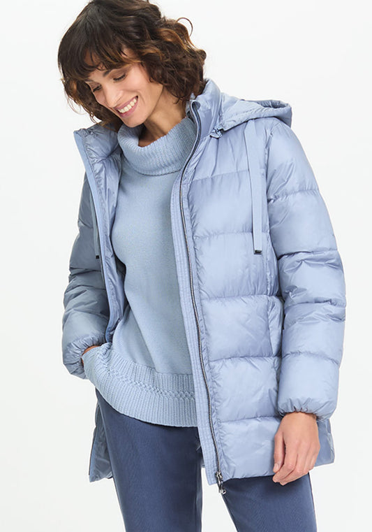 Manteau bouffant à capuche