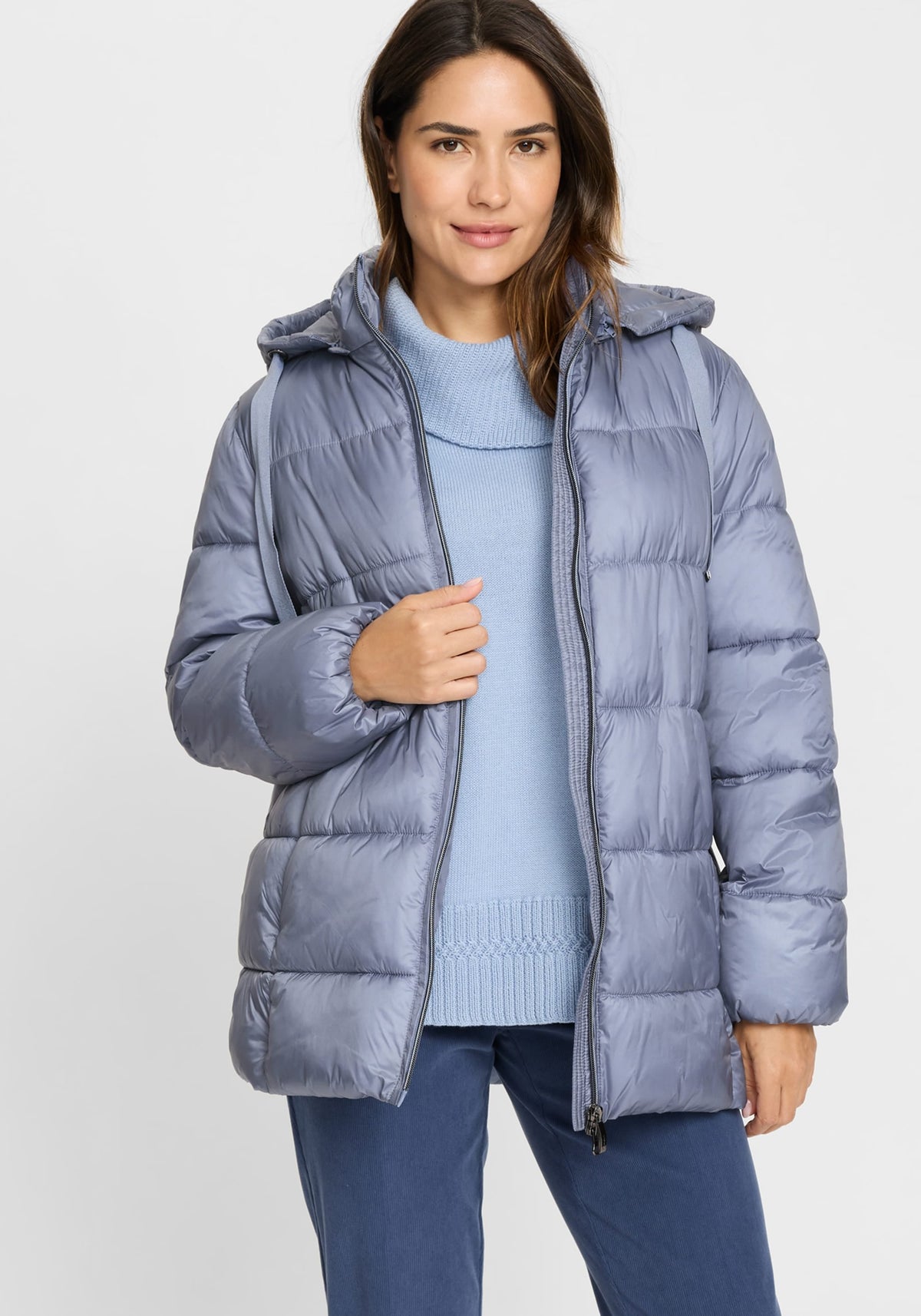 Manteau bouffant à capuche