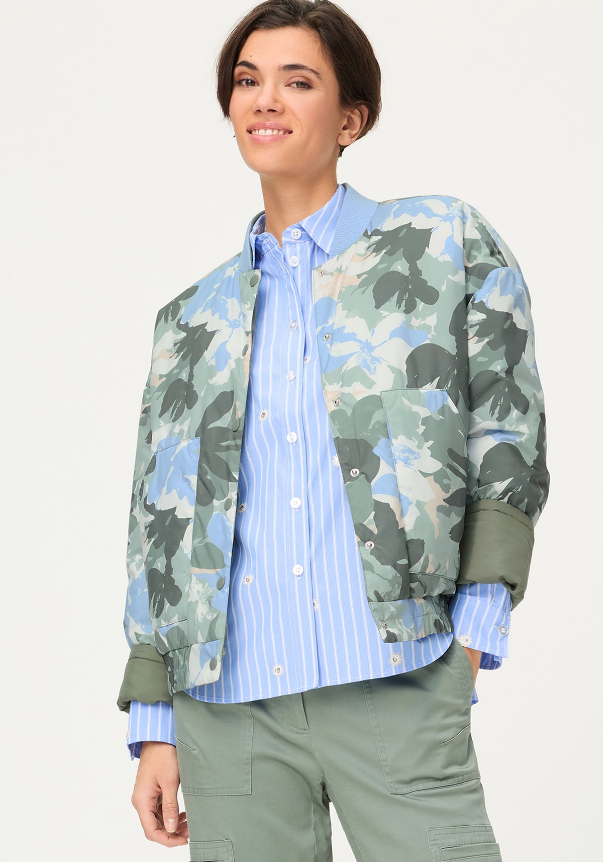 Reversible Botanic Camo Bomber Jacket