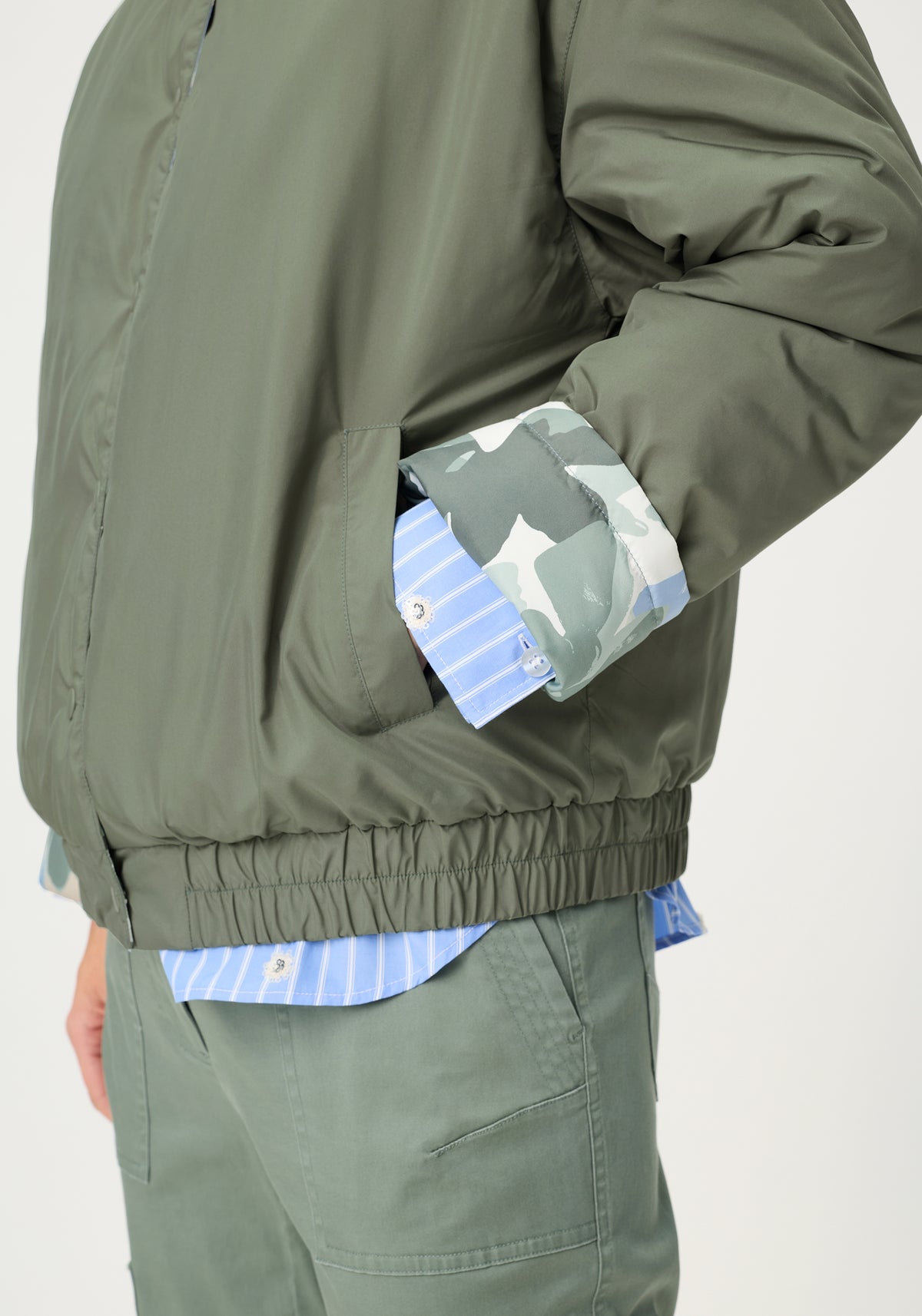 Reversible Botanic Camo Bomber Jacket
