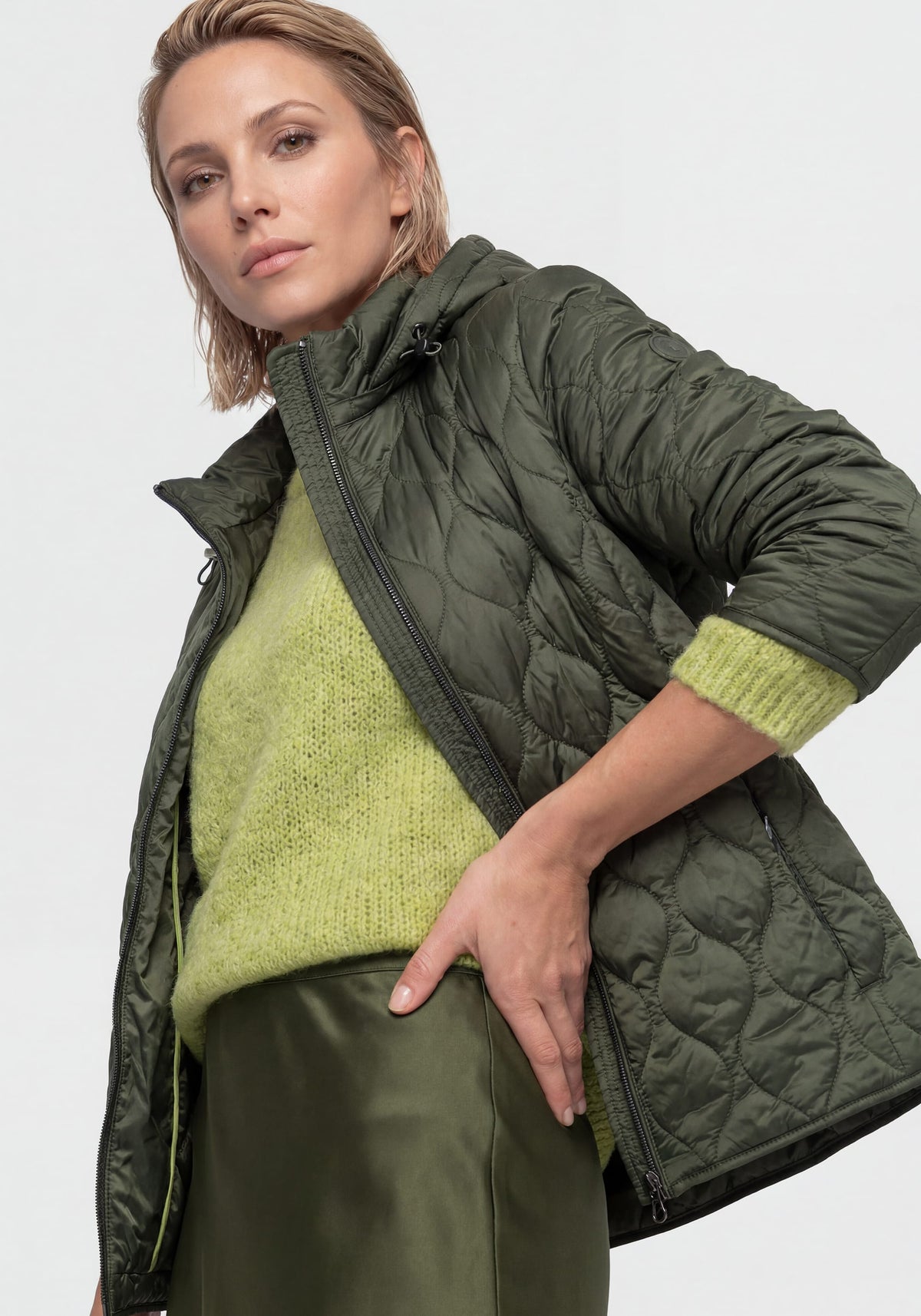 Quilted Outdoor Jacket with Removeable Hood