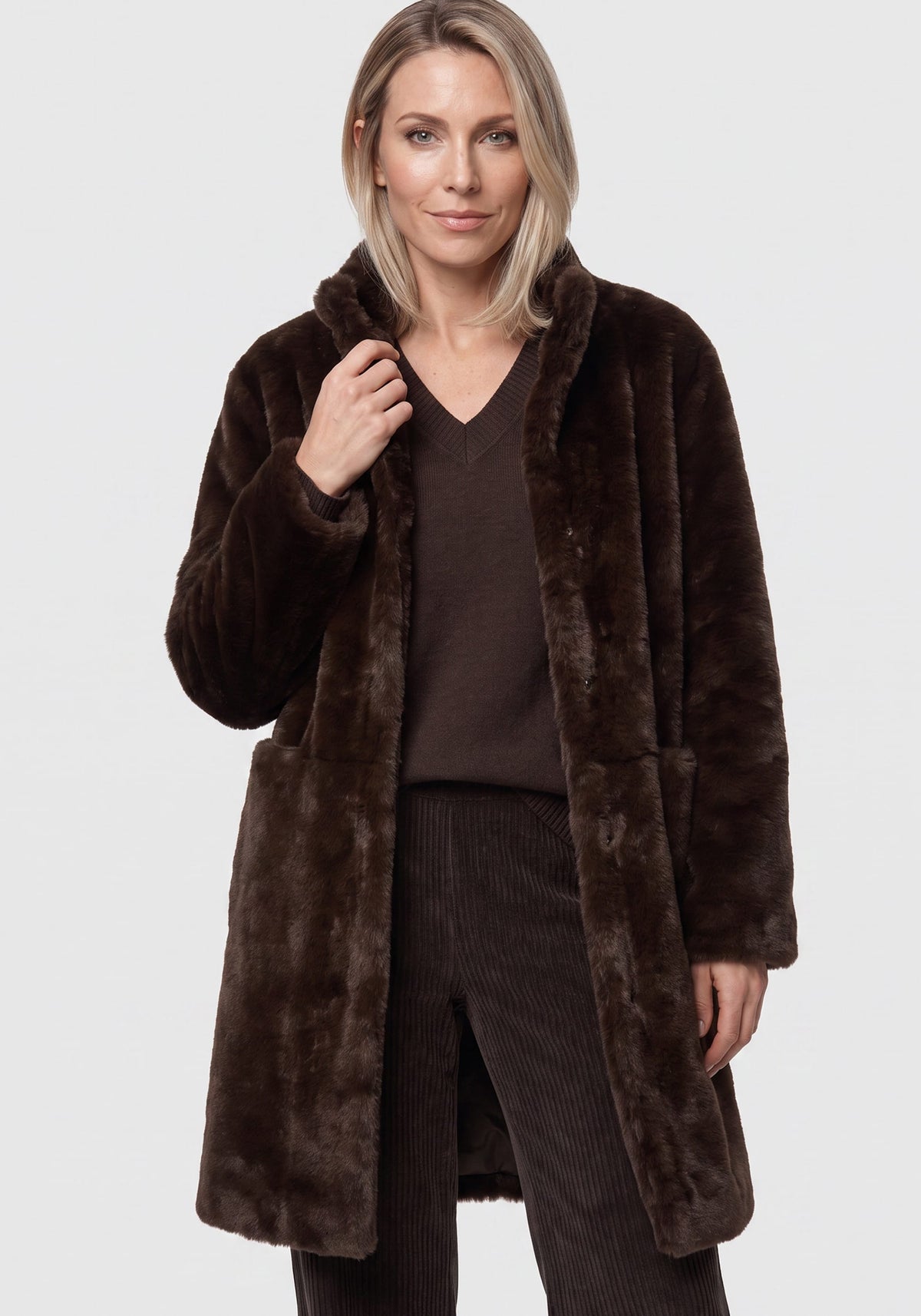 Manteau en fausse fourrure