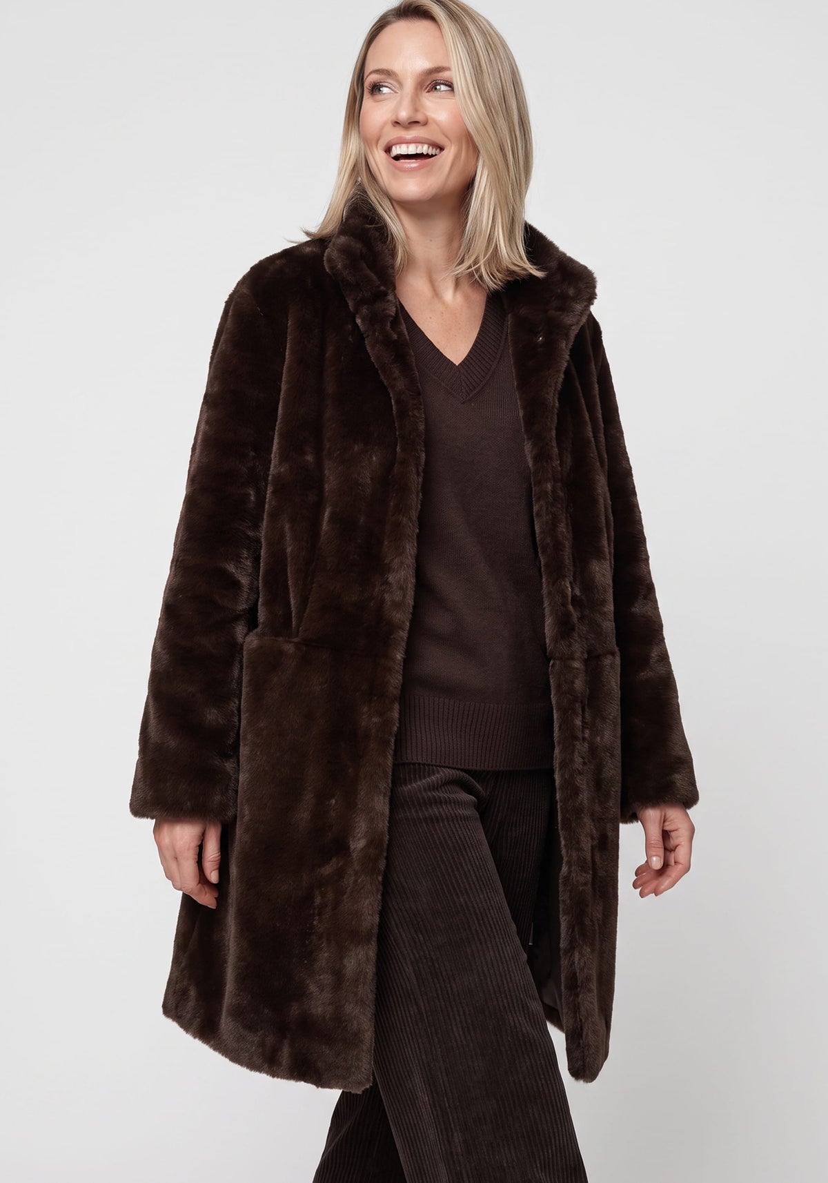 Manteau en fausse fourrure