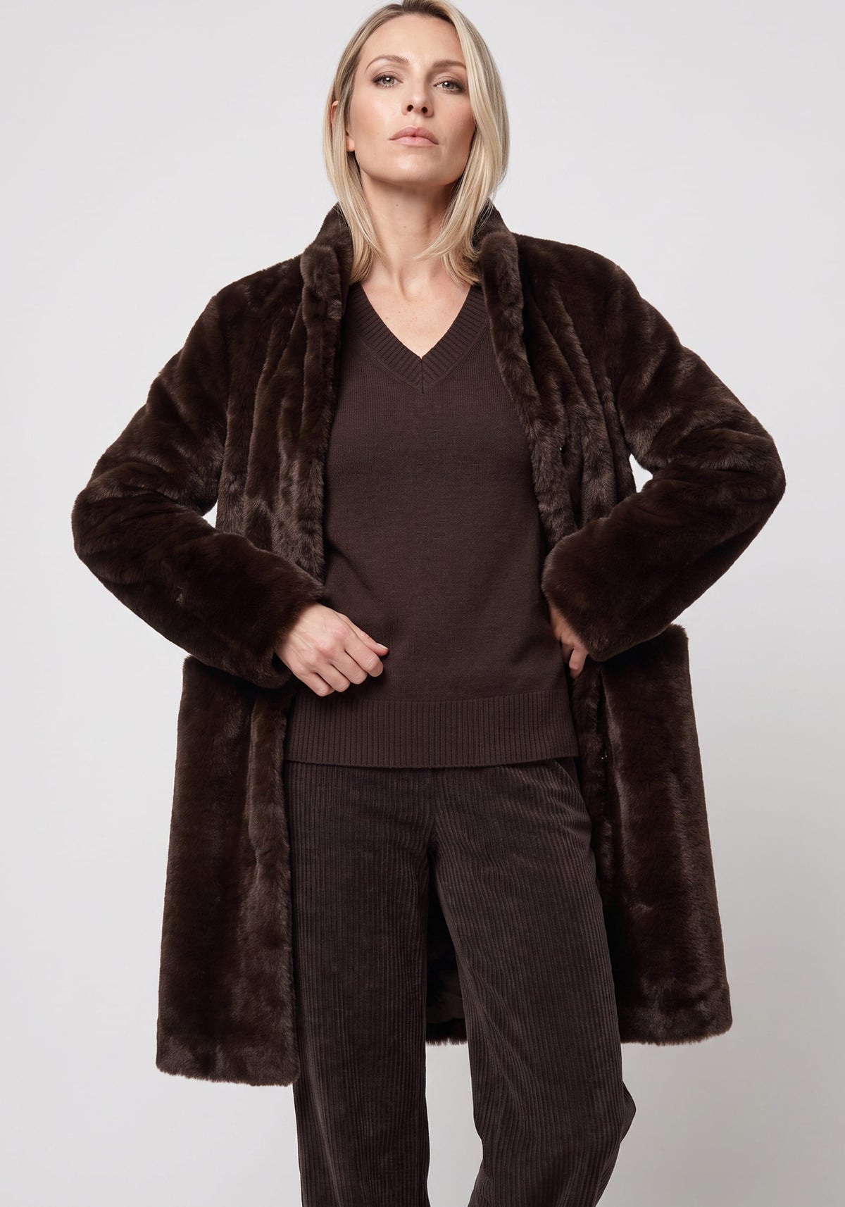Manteau en fausse fourrure