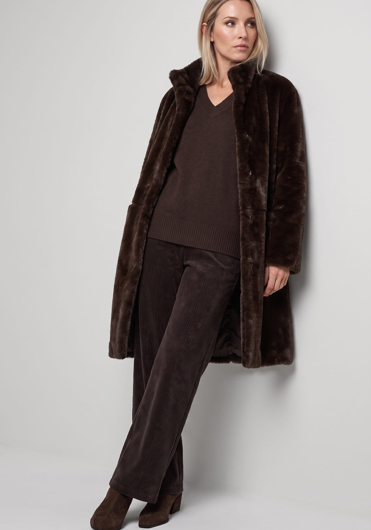 Manteau en fausse fourrure