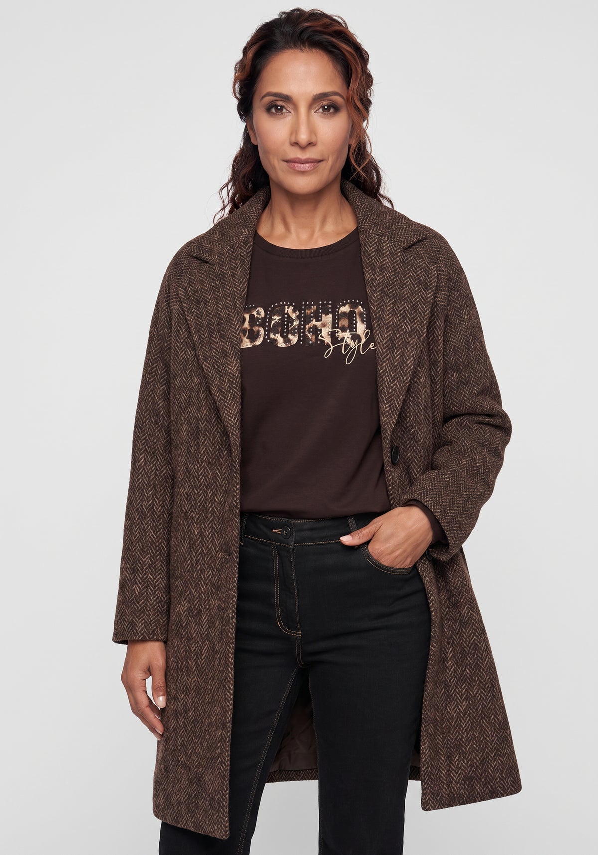 Mixed Media  Convertible Coat