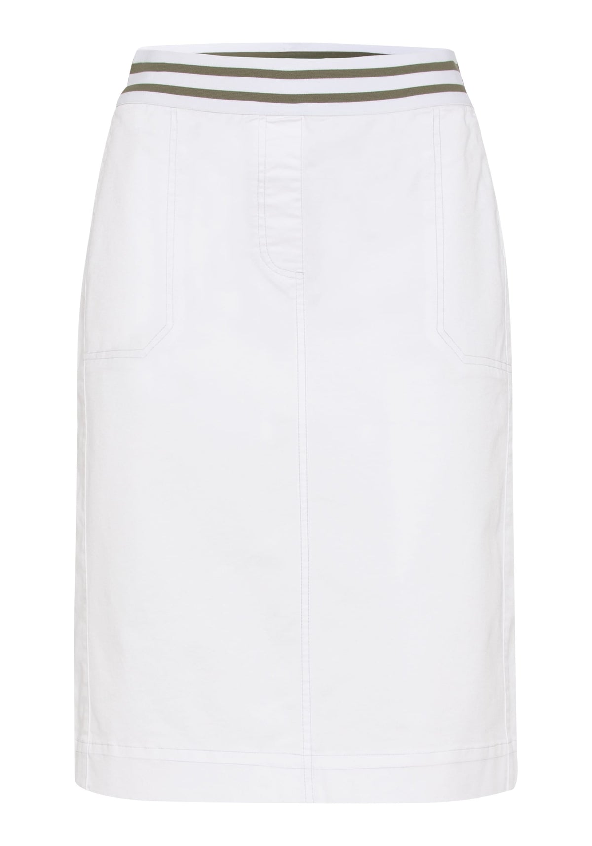 Stretch Twill Pull-On Skirt