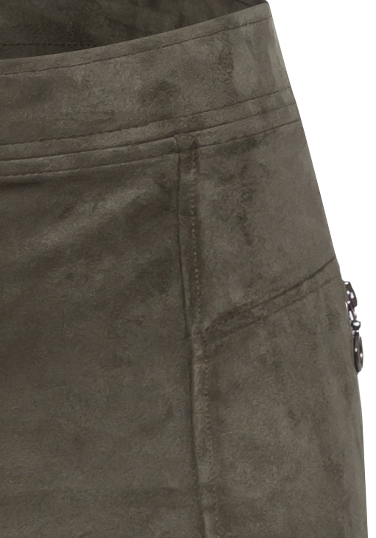 Pull-On Full Suede Skirt