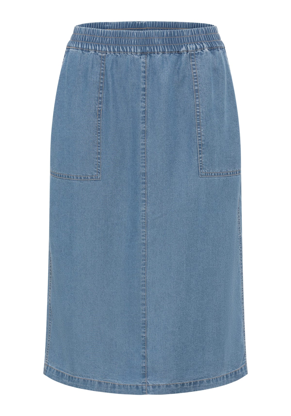 Soft Denim Pull-On Skirt