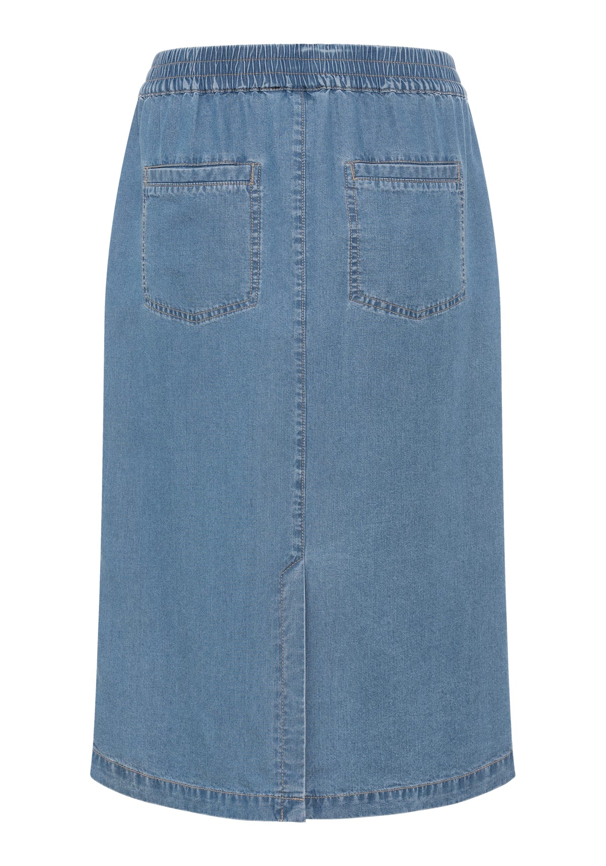 Soft Denim Pull-On Skirt