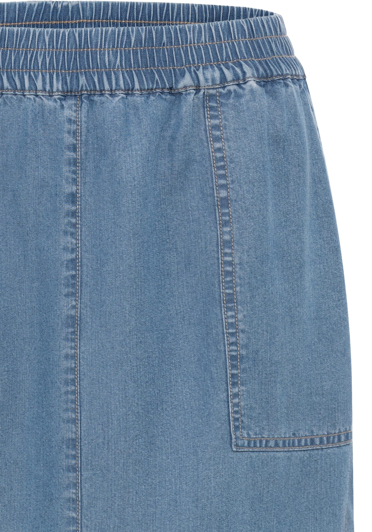 Soft Denim Pull-On Skirt
