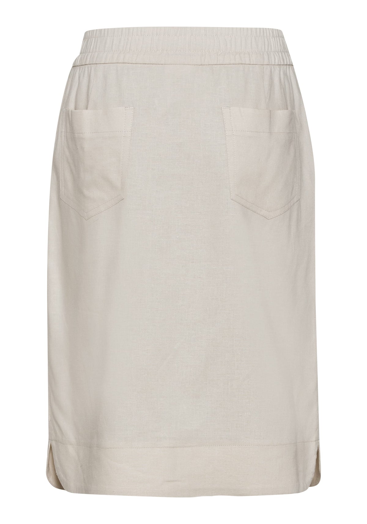 Linen Blend Pull-On Skirt
