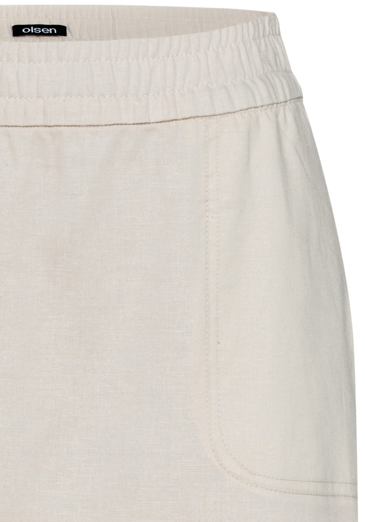 Linen Blend Pull-On Skirt