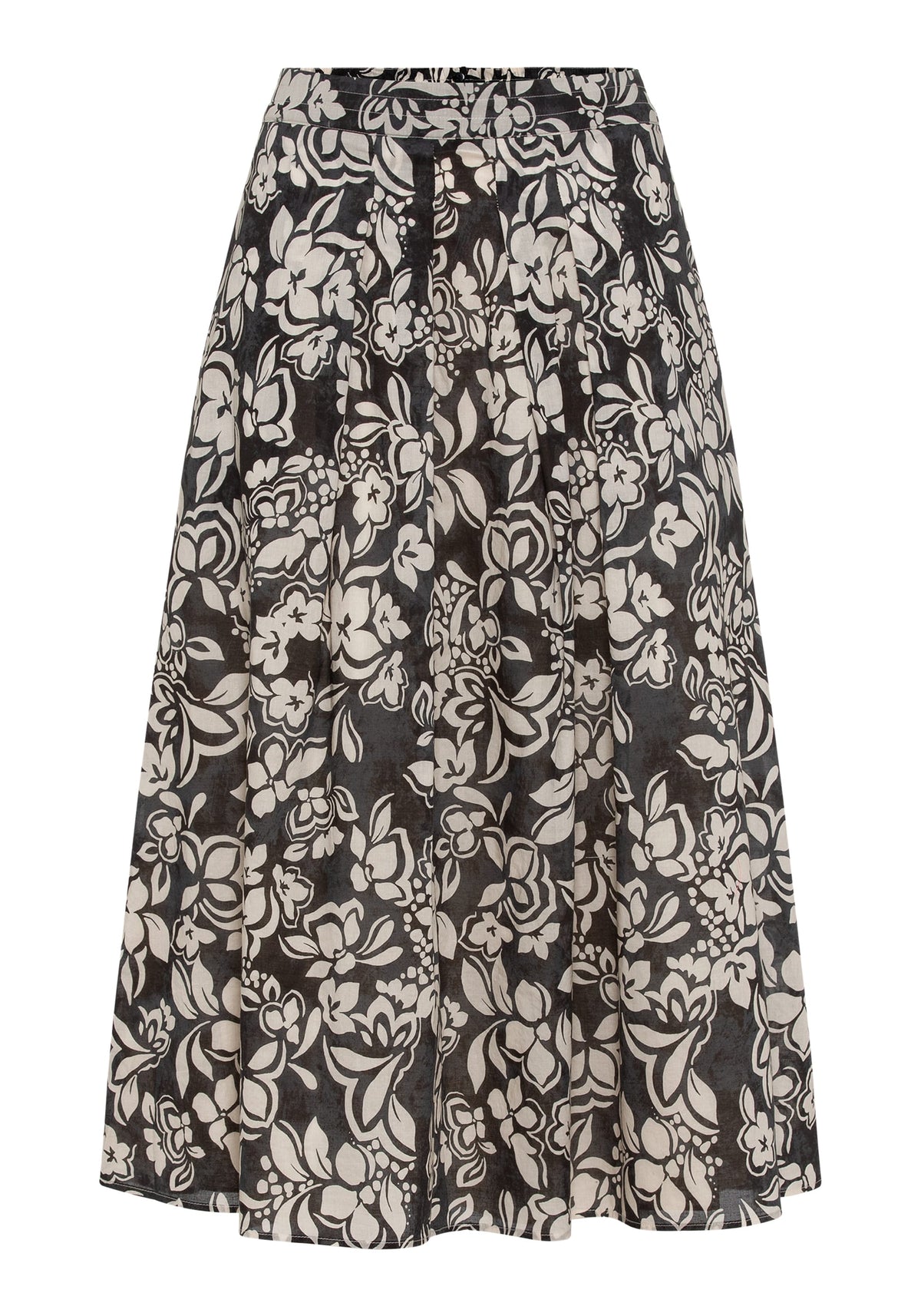 Jupe midi à fleurs