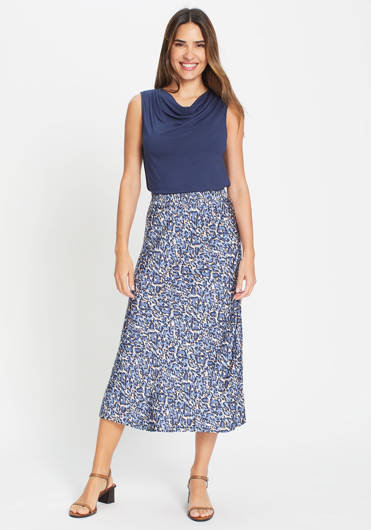 Leo Print A-Lined Skirt