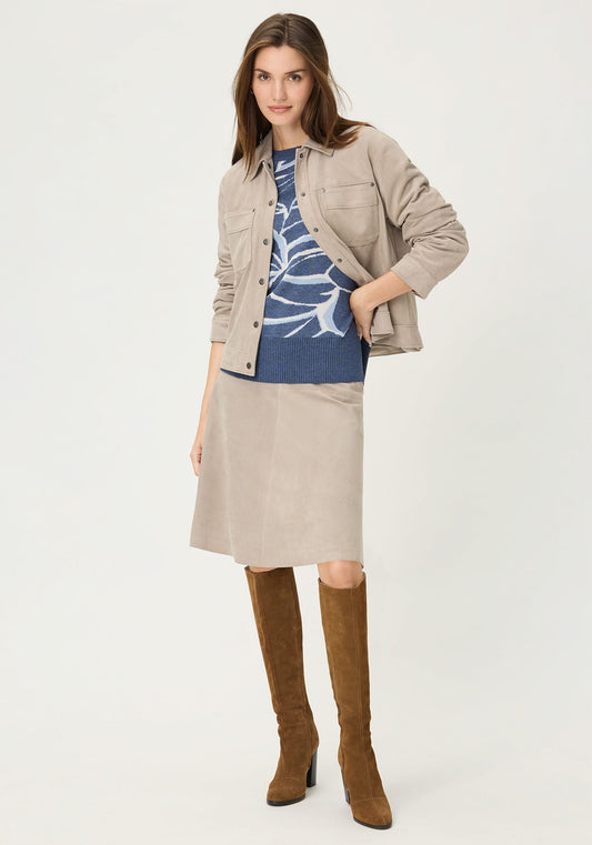 Jupe A-Line en faux daim