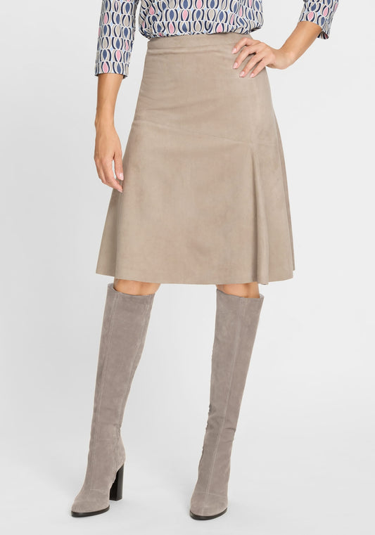Jupe A-Line en faux daim