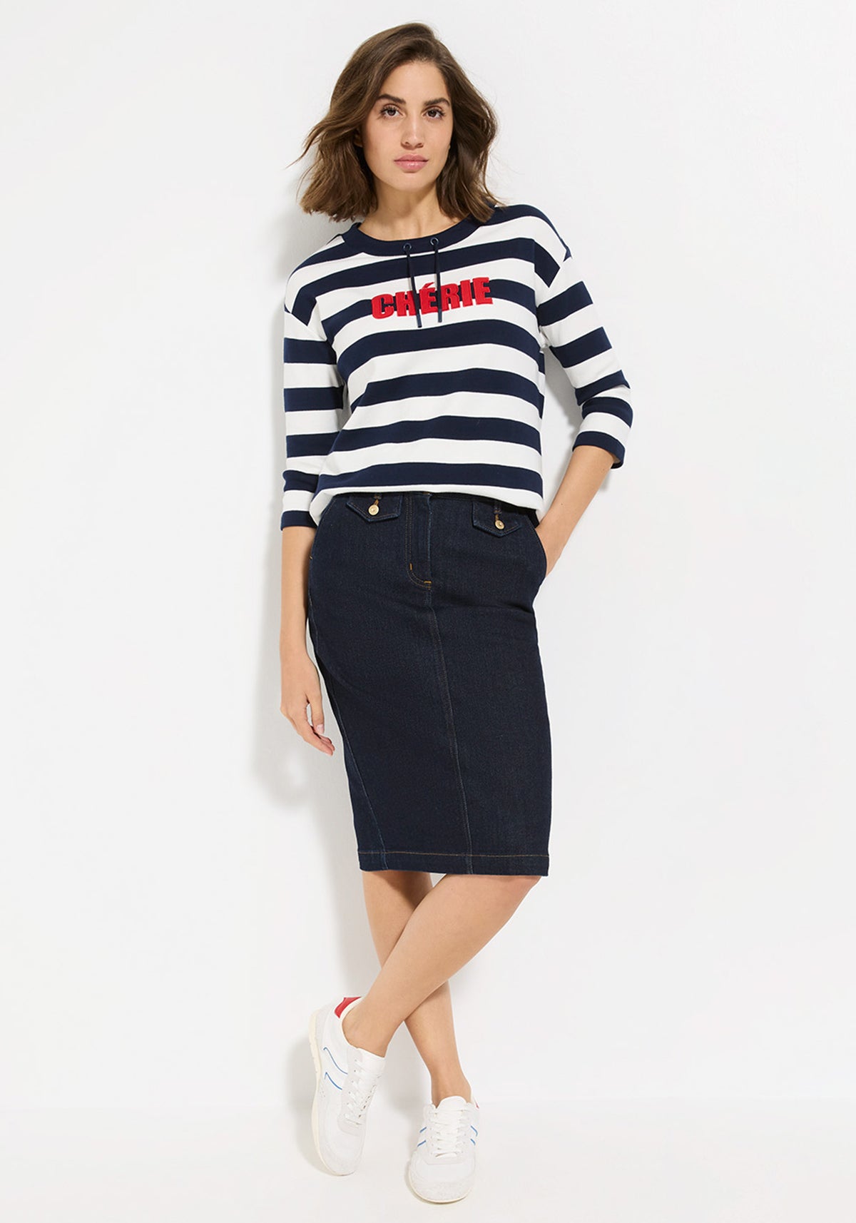 Jupe en denim foncé