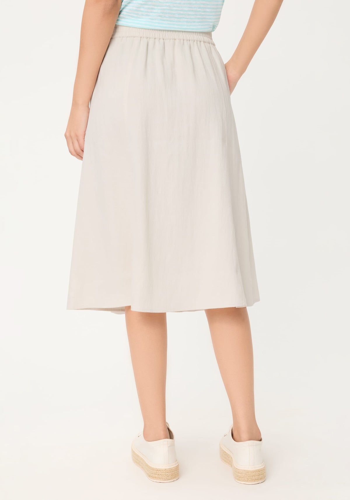 Twill A-Line Skirt