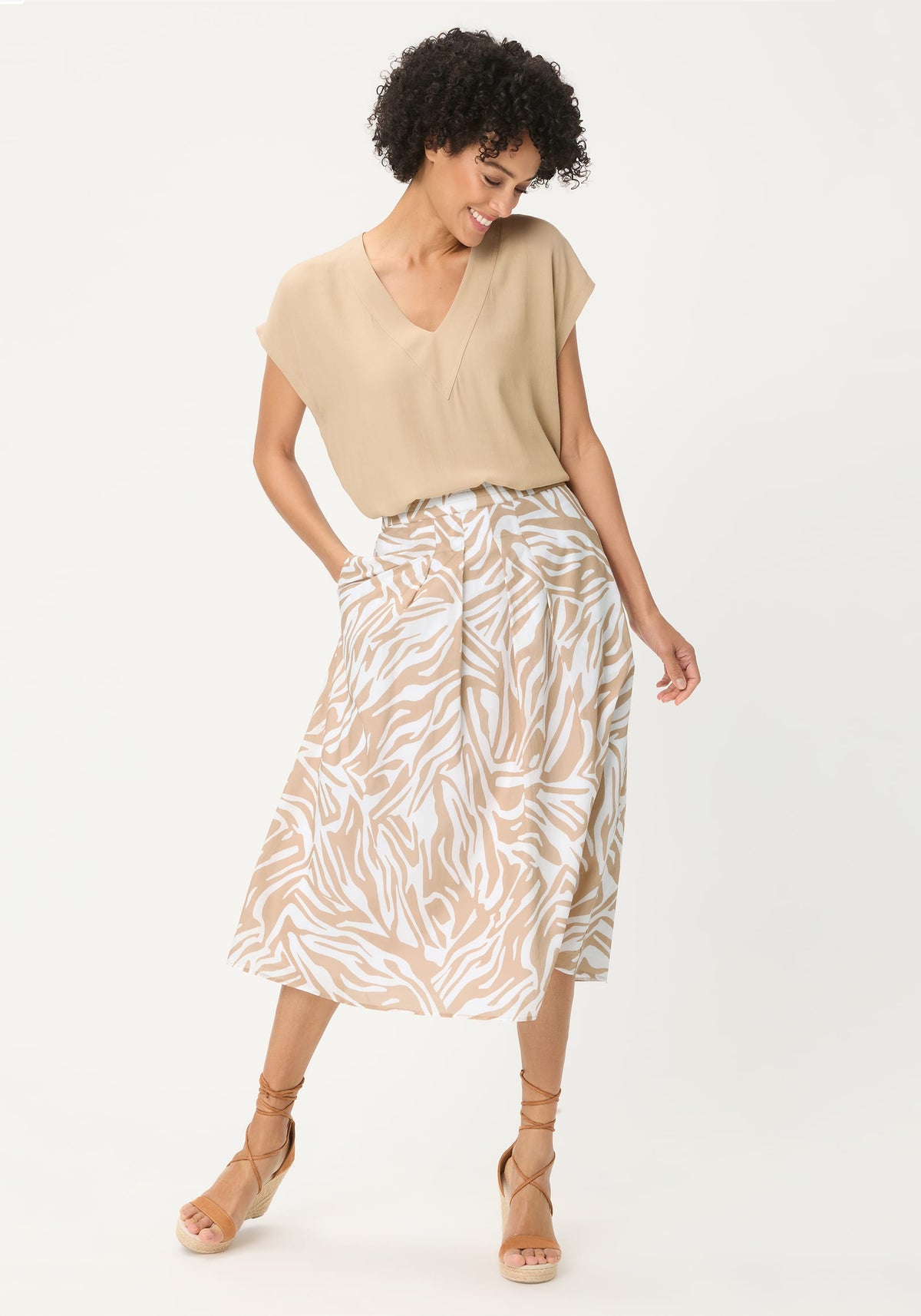 Neo Zebra A-Line Skirt