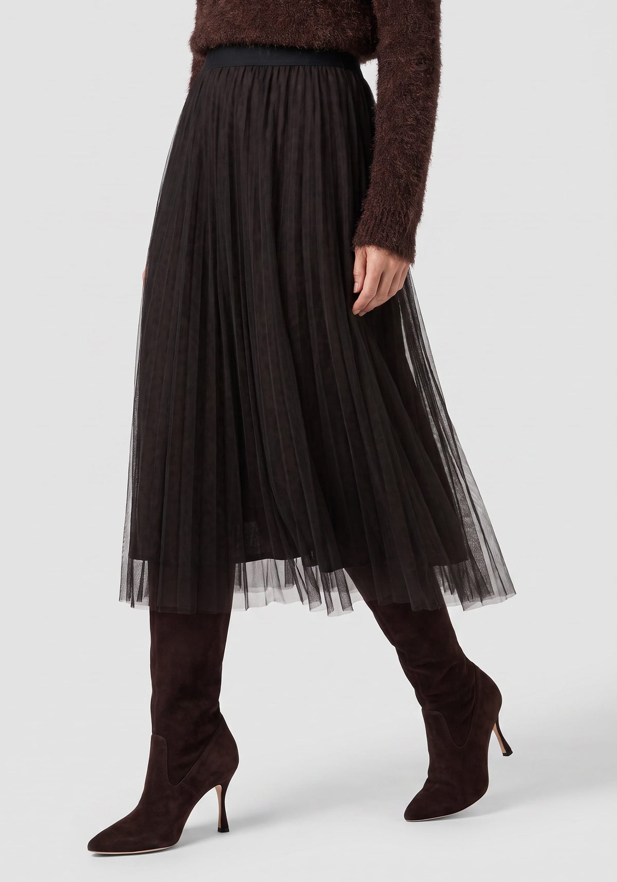 Tulle & Leopard Midi Skirt