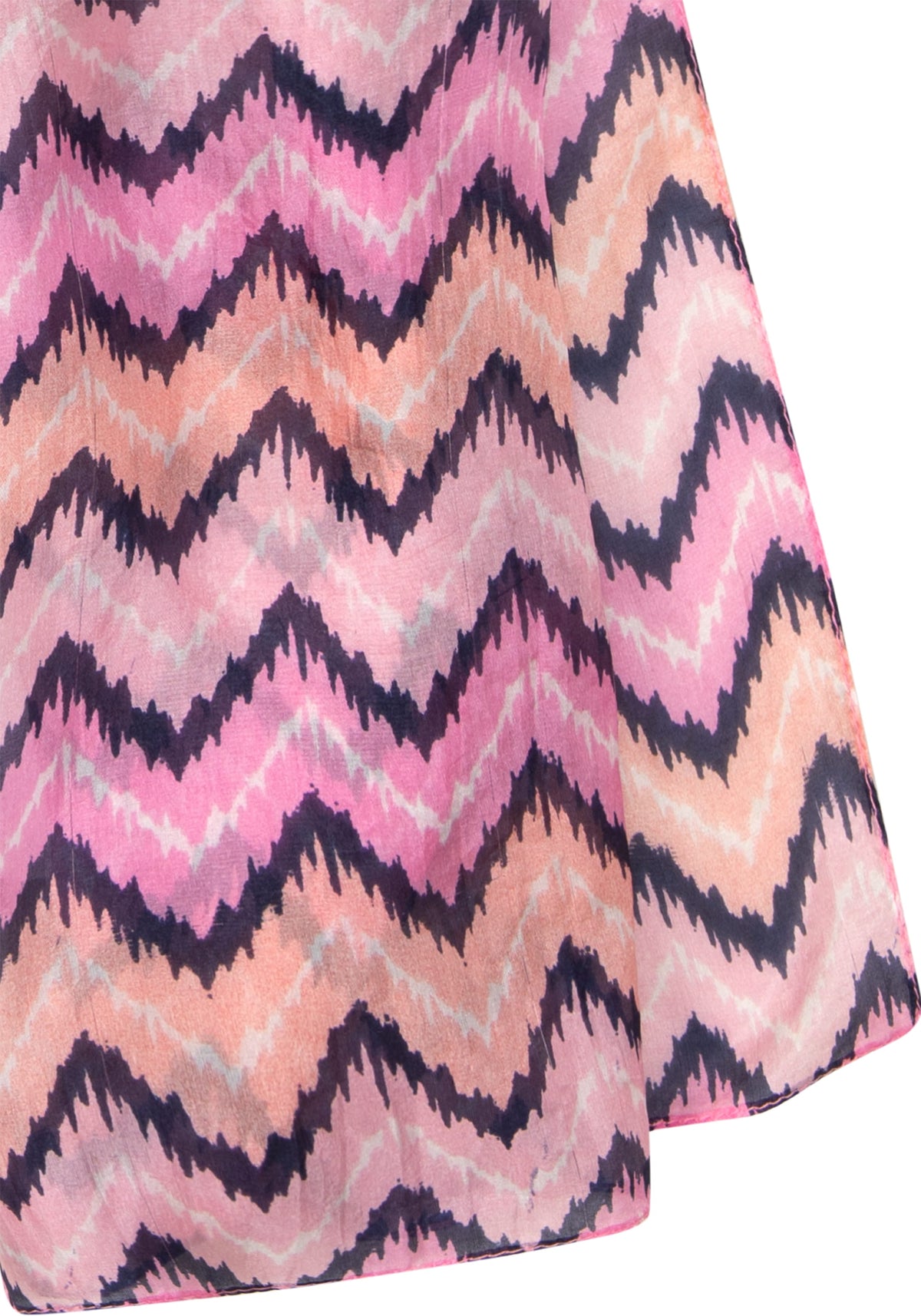 Foulard à imprimé chevron 100 % soie