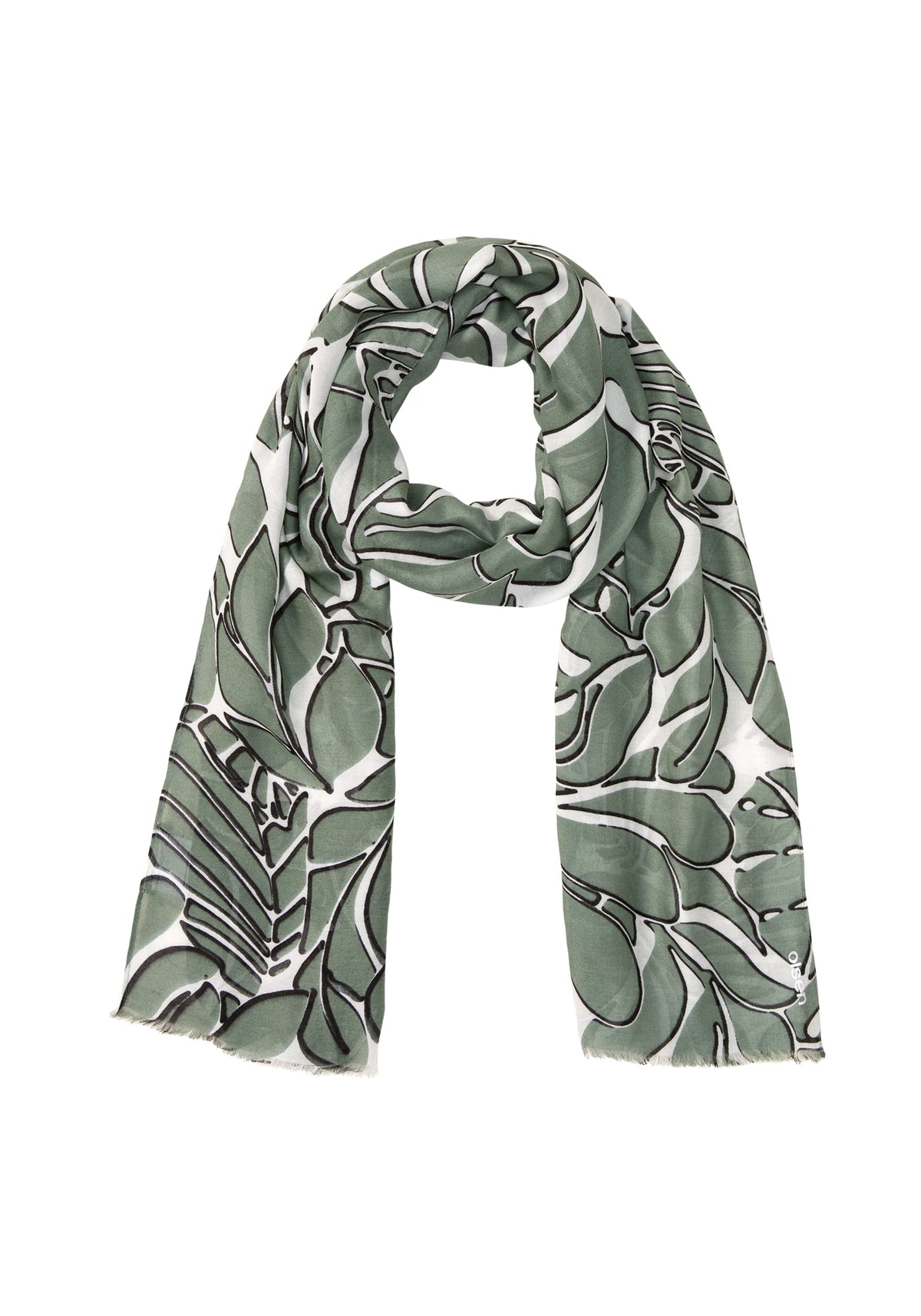 Abstract Leaf Print Scarf