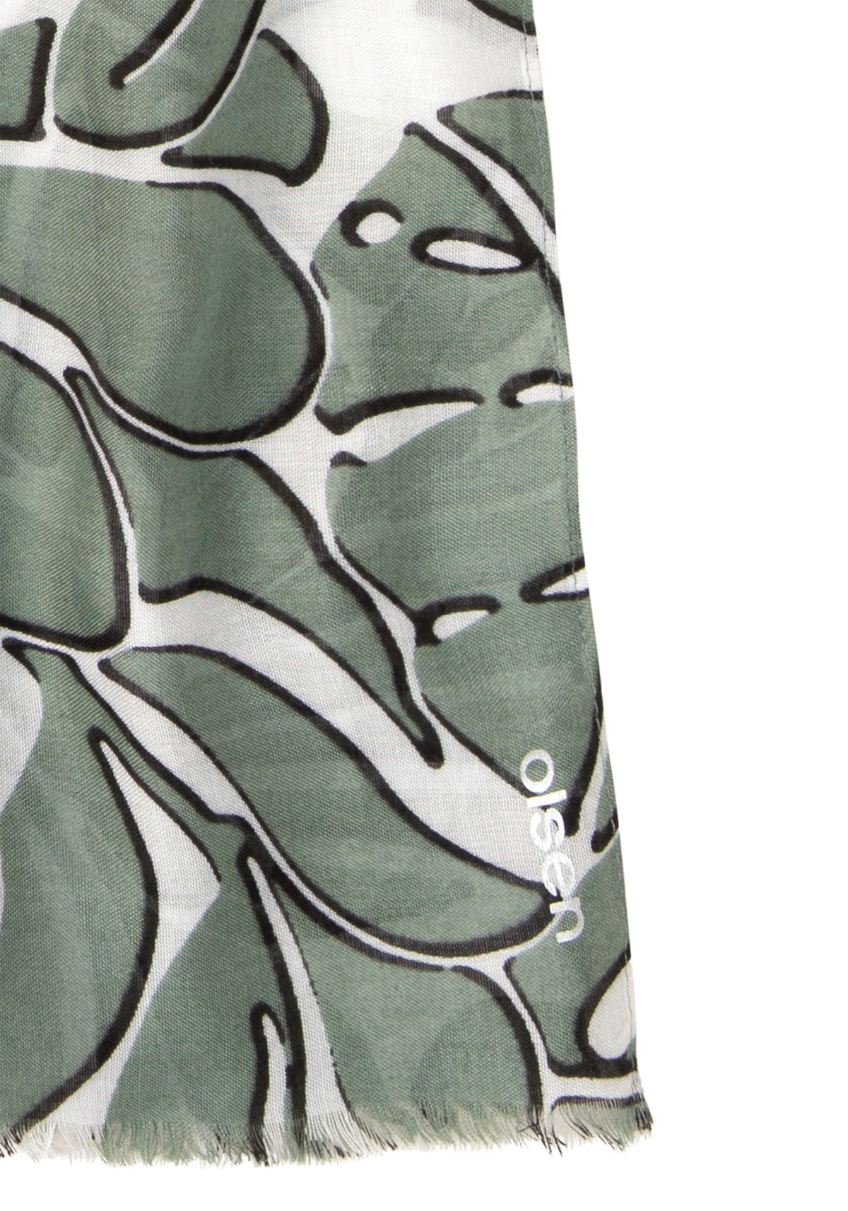 Abstract Leaf Print Scarf