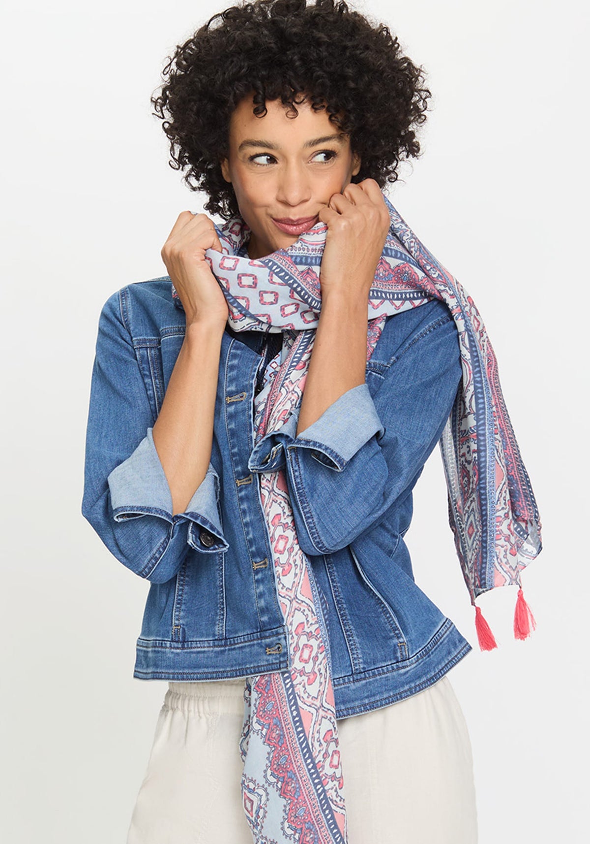 Écharpe à glands imprimée sur l'agrile du frêne