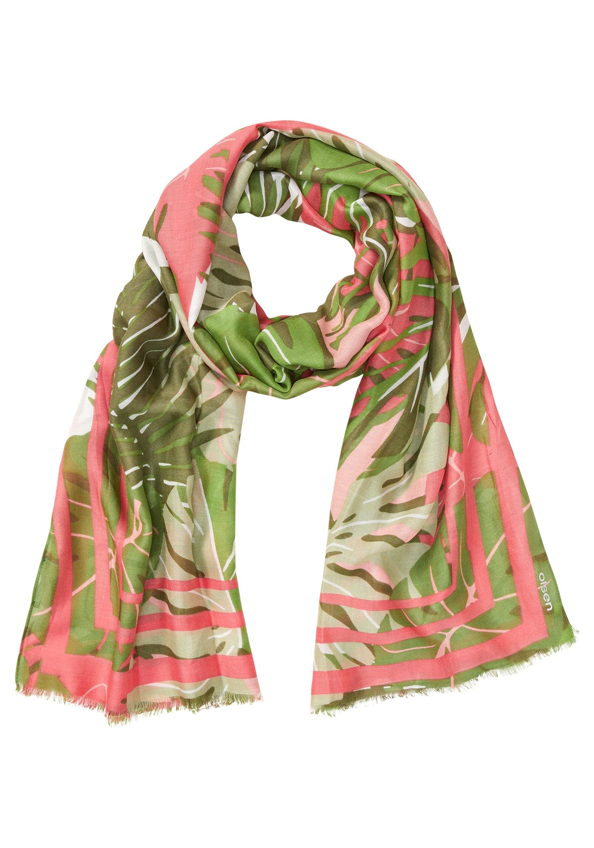 Foulard imprimé feuilles de la jungle