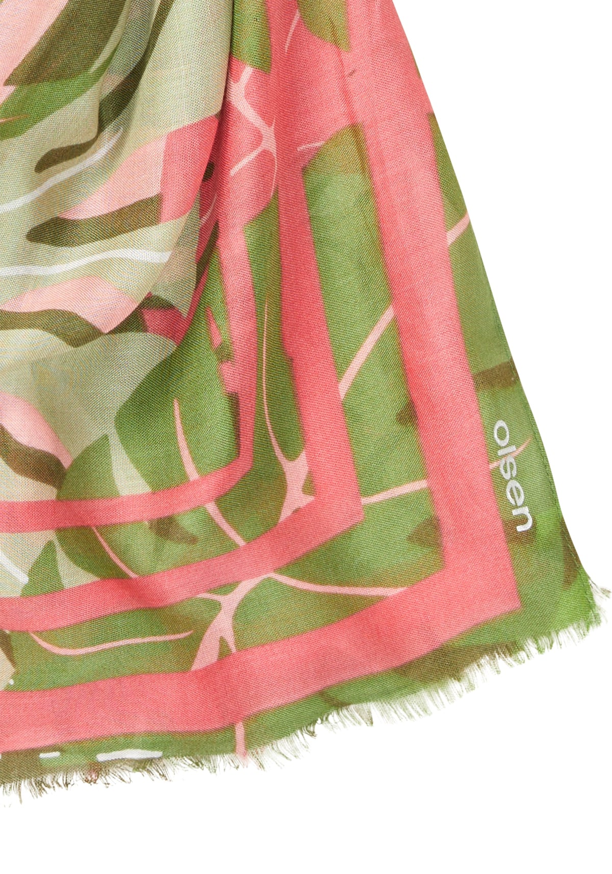Foulard imprimé feuilles de la jungle