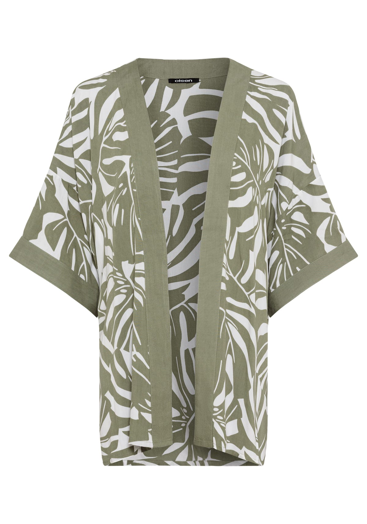 Leaf Print Lightweight Kimono