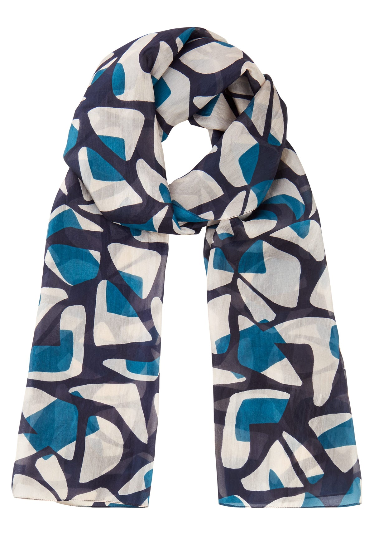 Silk Modern Graphic Scarf