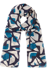 Silk Modern Graphic Scarf