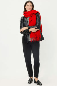 Écharpe de couverture solide avec franges