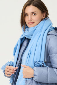 Solid Scarf with Fringe