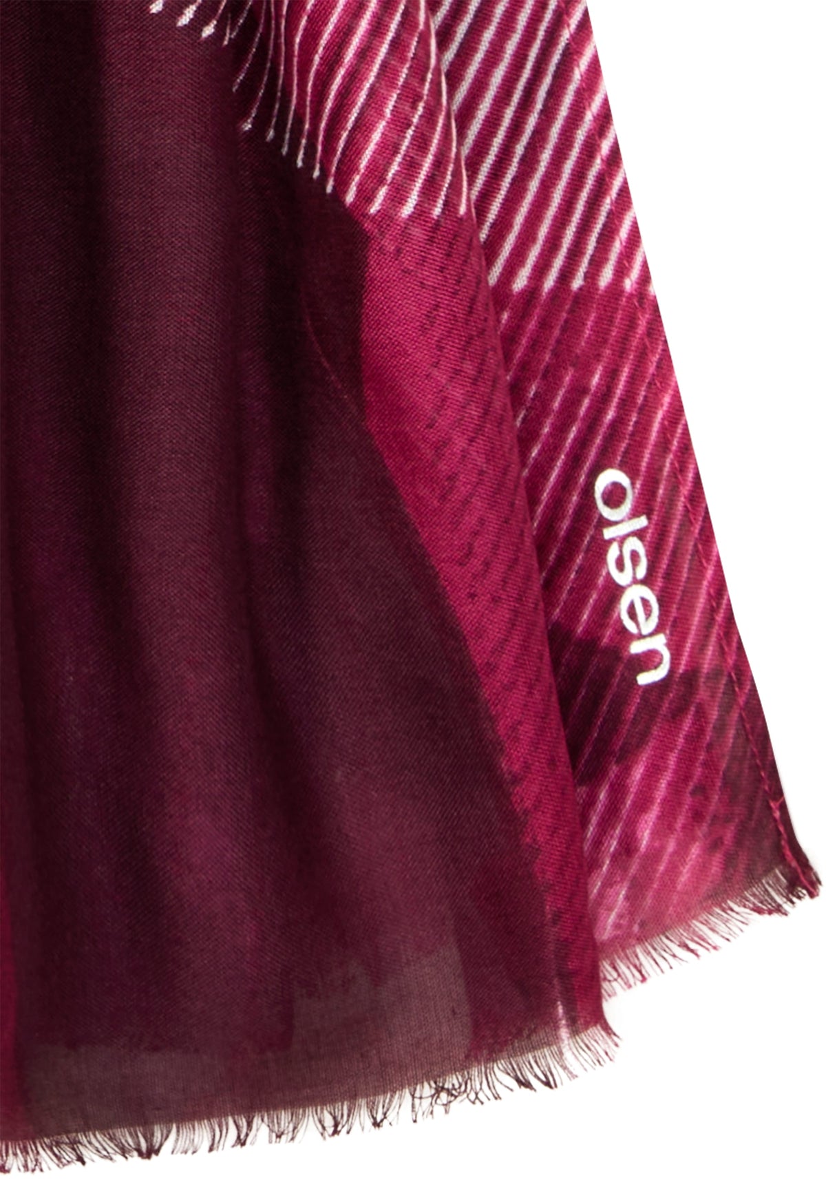 Écharpe imprimée Pannaeux avec bordure à bords effilochés