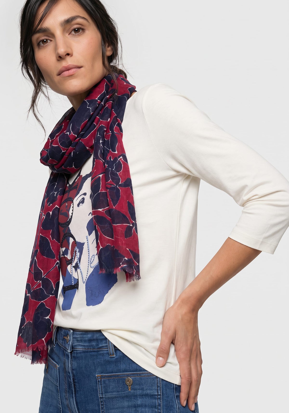 Abstract Floral Scarf